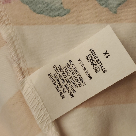 House Brand Mint Pineapple Boutique 1X Stripe Floral Dress with pockets - Picture 7 of 7